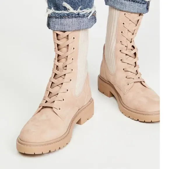 NWOB Sam Edelman Lydell Combat Boot Sesame 9 Blogger Favorite - Picture 2 of 7
